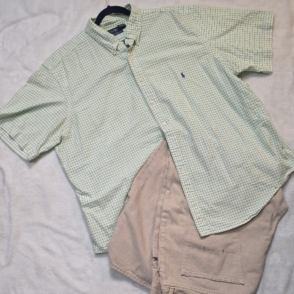 Ralph Lauren Light Green Checkered Shirt
